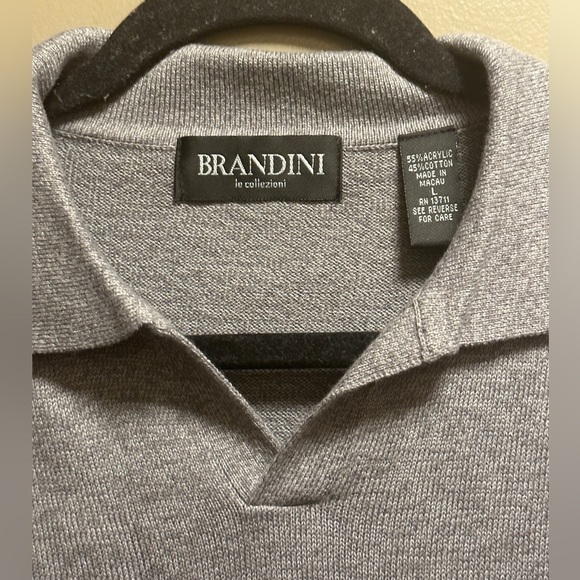 Brandini grey buttonless polo - Picture 3 of 4